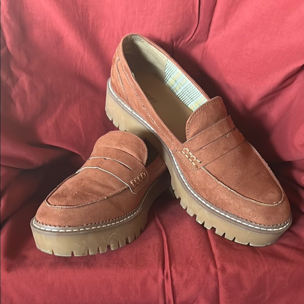 Maurices Tan Penny Loafers with Chunky Sole